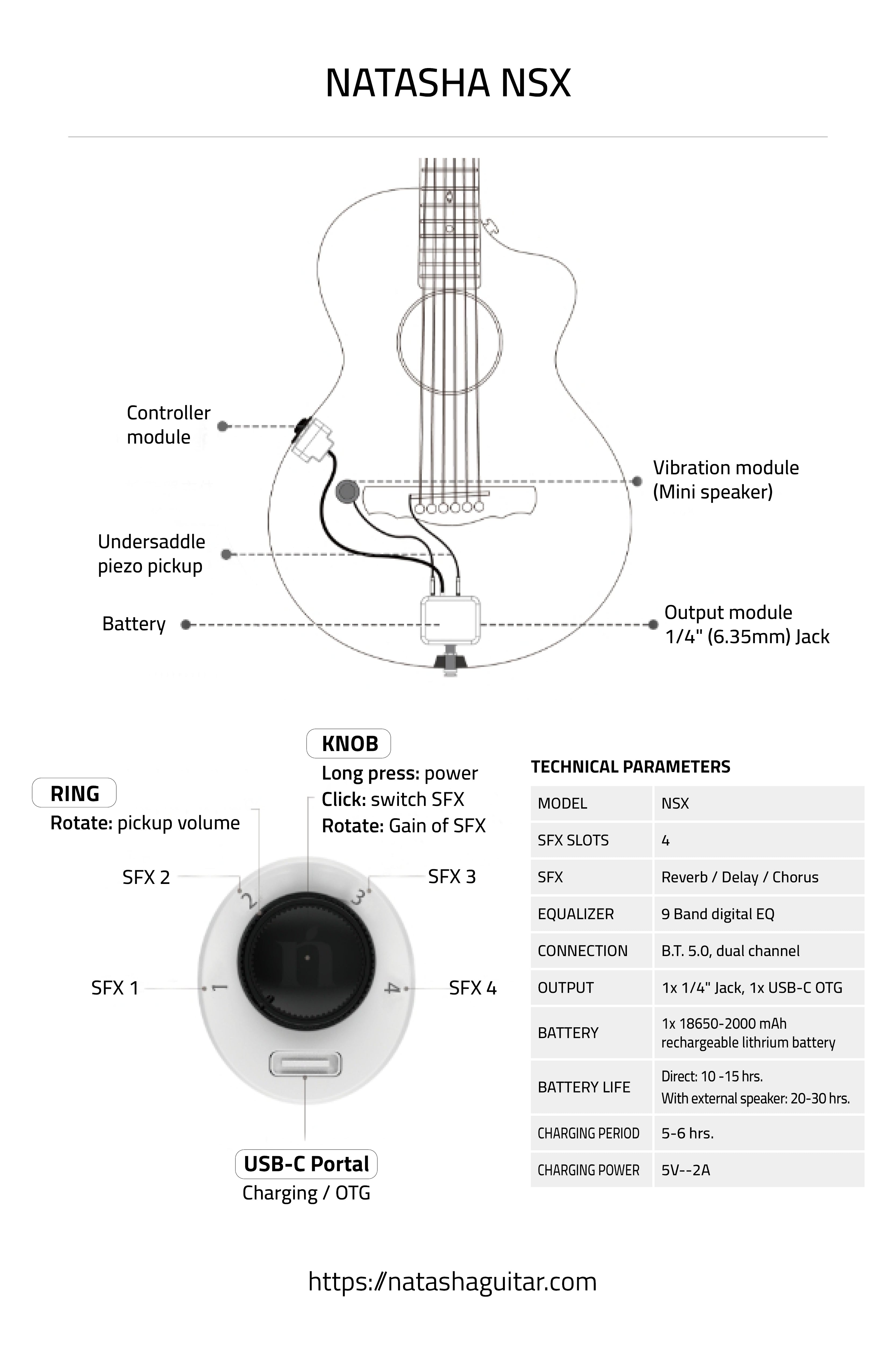 Natasha - Jumbo Cutaway - Bamboo